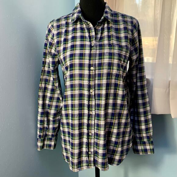 J. Crew Classic Fit Flannel Button Down in Campbell Plaid Size 8 - Picture 2 of 8
